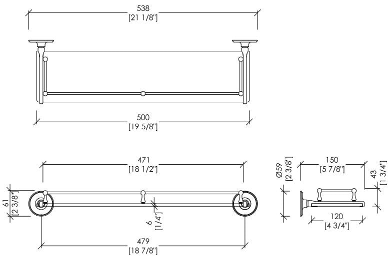 Хрустальная полка для ванной Devon&Devon Old Navy ARCH-00000755