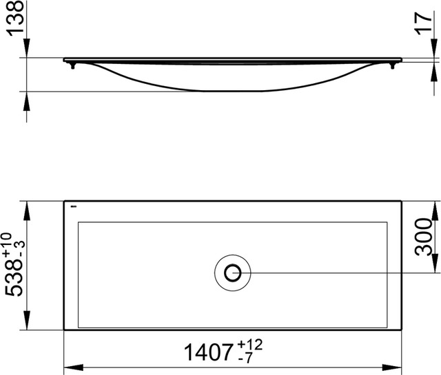 31160311400 Керамический умывальник KEUCO Edition 11 - Вид №2