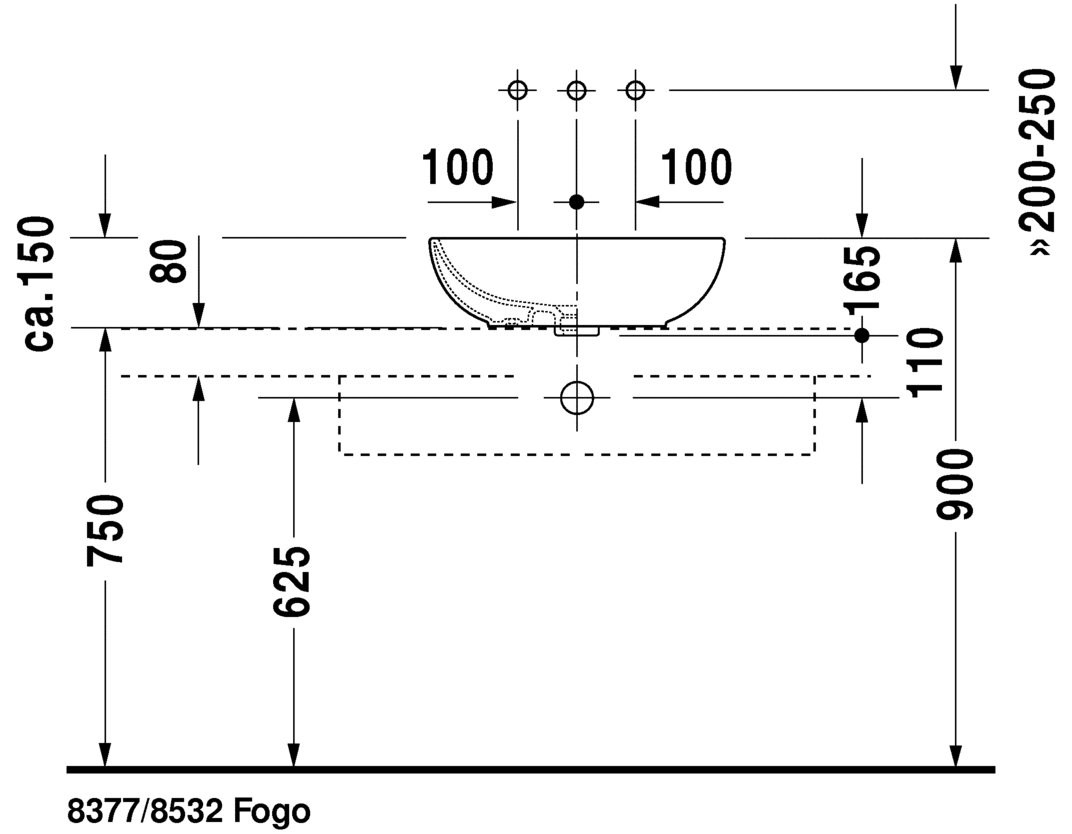 0335500000 Накладная раковина на столешницу  овальная Duravit Bathroom Foster - Вид №5