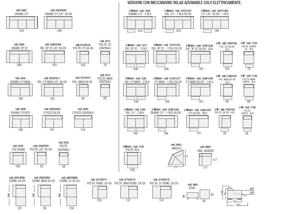 Съемная ткань диван с электрическим движением Egoitaliano SAUVANNE ARCH-00064455 - Вид №2