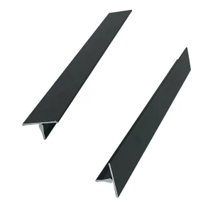 Нащельник узкий алюминиевый 23x19x870 мм черный (2 штуки)