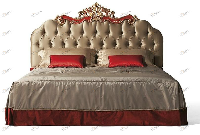 OAK Двуспальная кровать в стиле барокко с мягким изголовьем Galleria sun-id-1368838