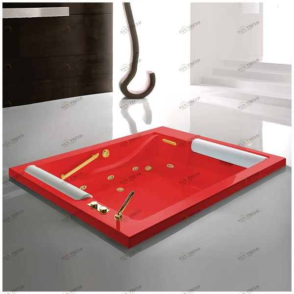 Ванна с гидромассажем красная с золотом Gruppo treesse Bis STXV529BKZ