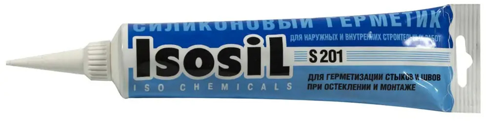 90681361 Герметик силиконовый универсальный Isosil S201 черный 115 мл STLM-0853963
