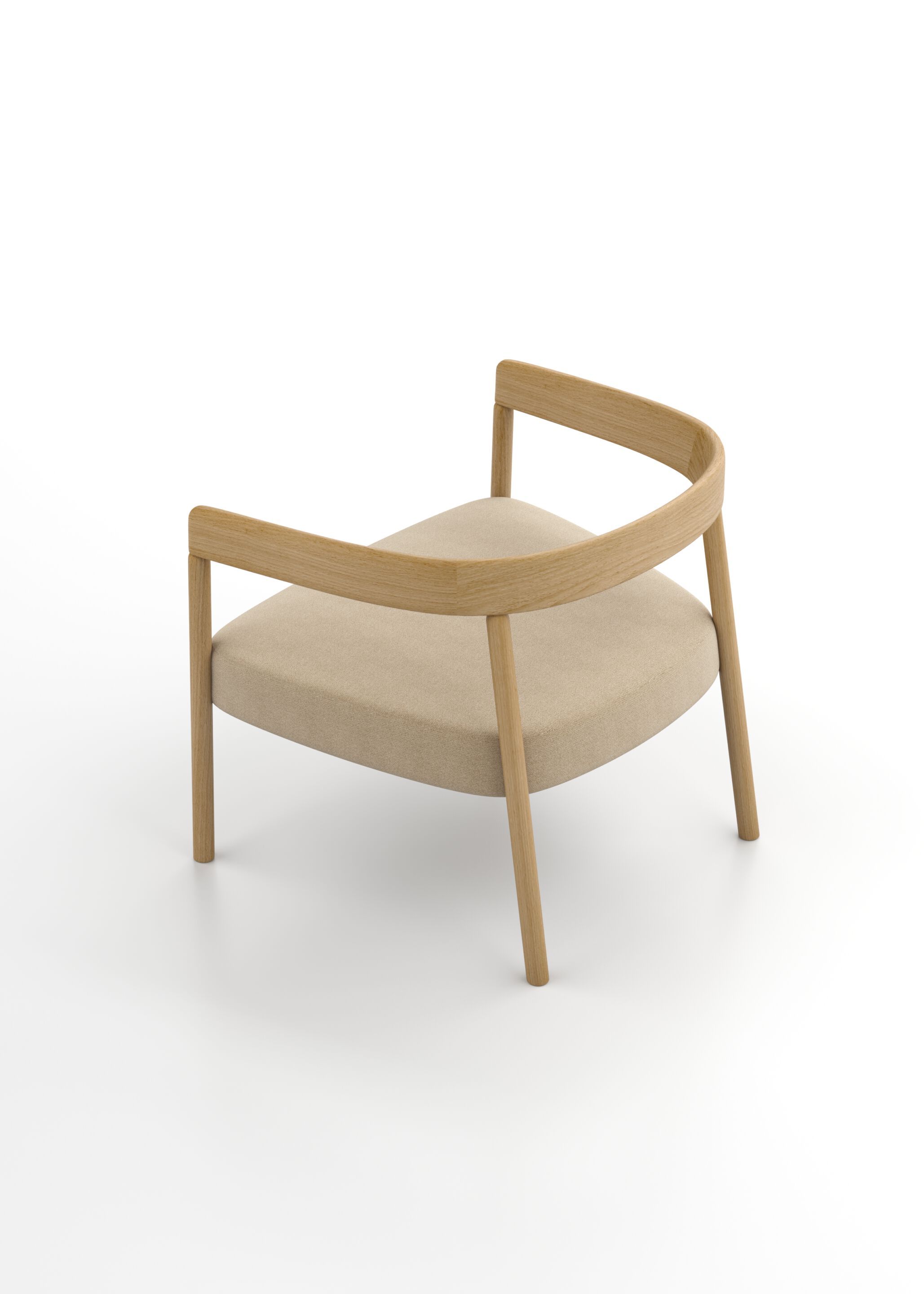 Деревянное кресло с мягким сиденьем Omelette Editions Nua ARCH-00005894 - Вид №1