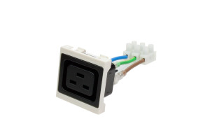16466053 Розетка IEC 60320 C19, 16A, 250V, формата Mosaic, 45x45 мм LAN-SIP-23IEC-C19 LANMASTER