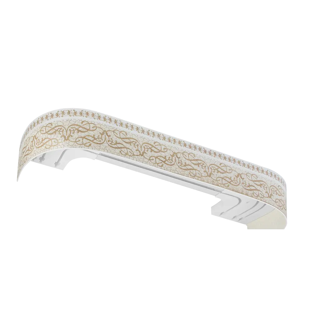 Карниз трехрядный Прима 300 см пластик цвет ваниль DOMLEGRAND STLM-2184258 - Вид №2