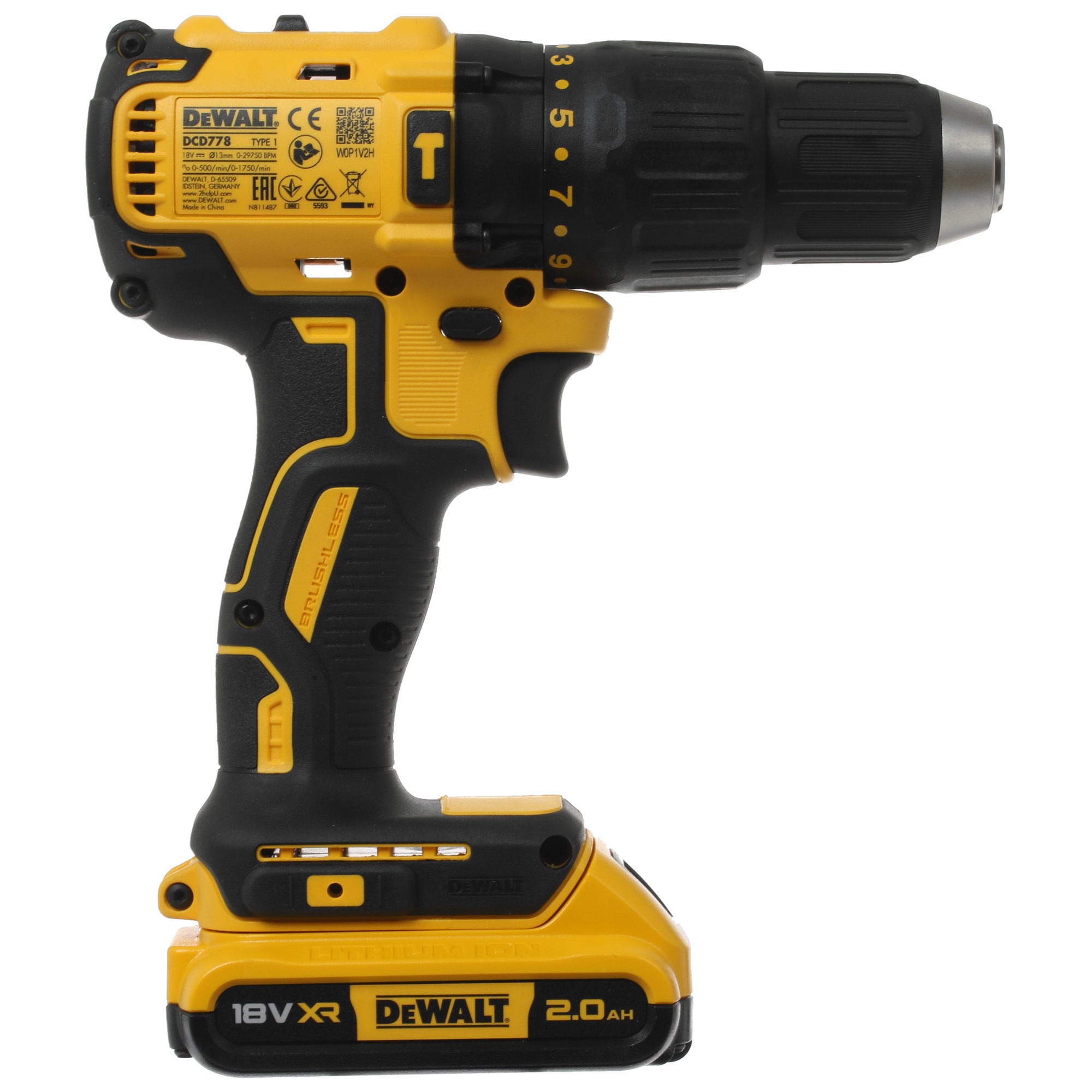 Дрель-шуруповерт DeWalt DCD778D2T-QW XR FLEXVOLТ 18/54V 5344673 STDN-0025184 - Вид №1