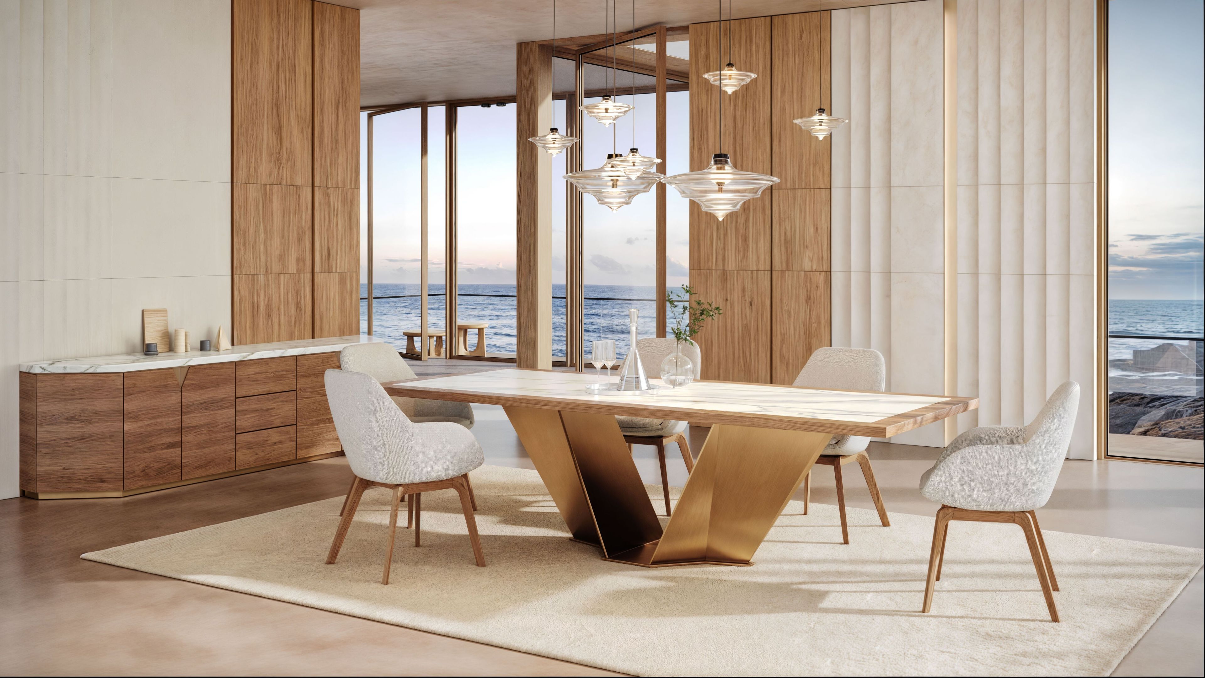 Прямоугольный мраморный стол Wayne Enterprises Home Collection WE-060 ARCH-00119986 - Вид №11