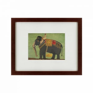 Картина слон: Portrait of the Elephant, Индия, 1640 КАРТИНЫ В КВАРТИРУ  135725 Зеленый;коричневый