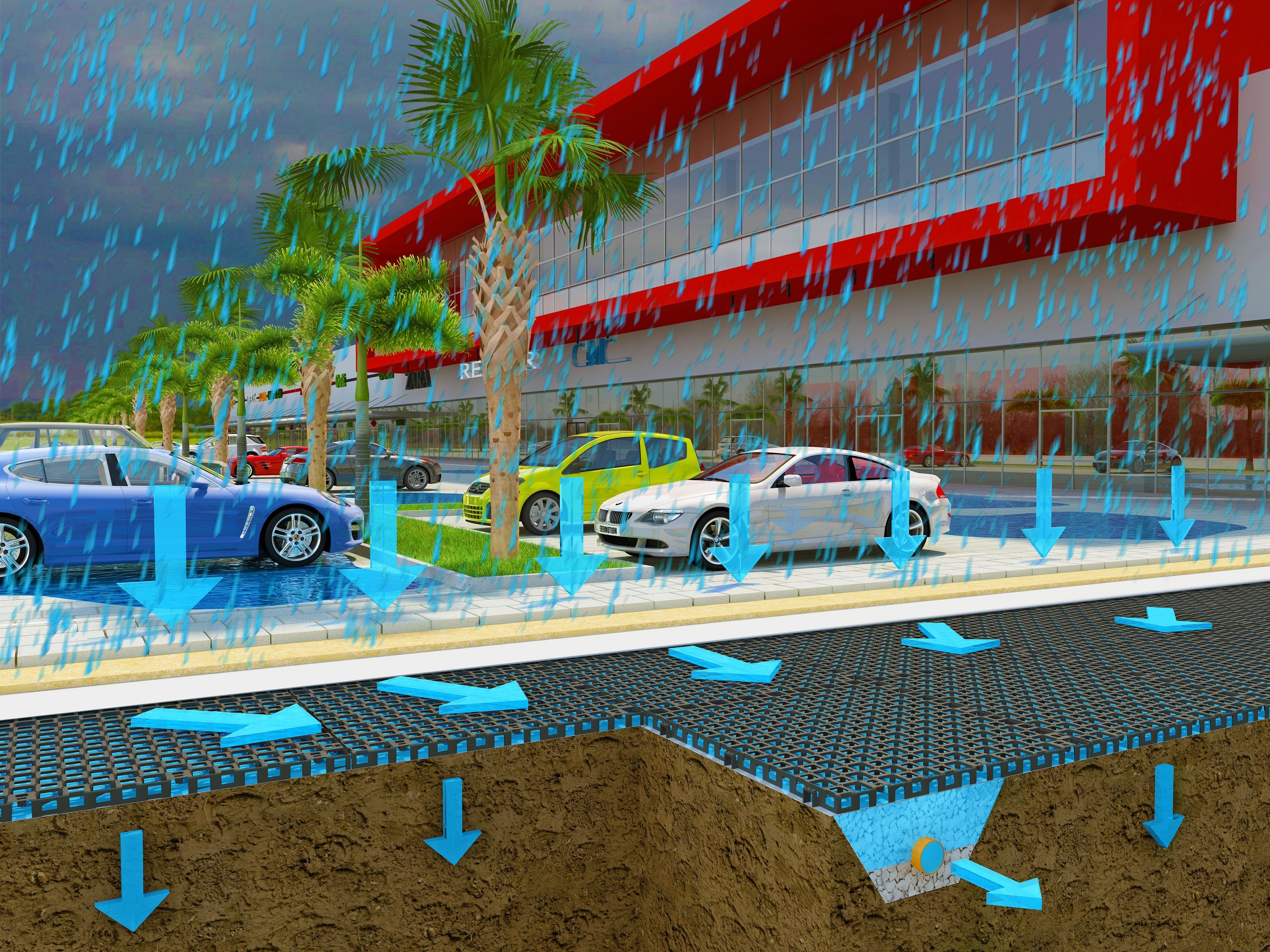 Дренажная система и защита от Земли / Геоцелла Geoplast GEOCELL ARCH-00136053 - Вид №4