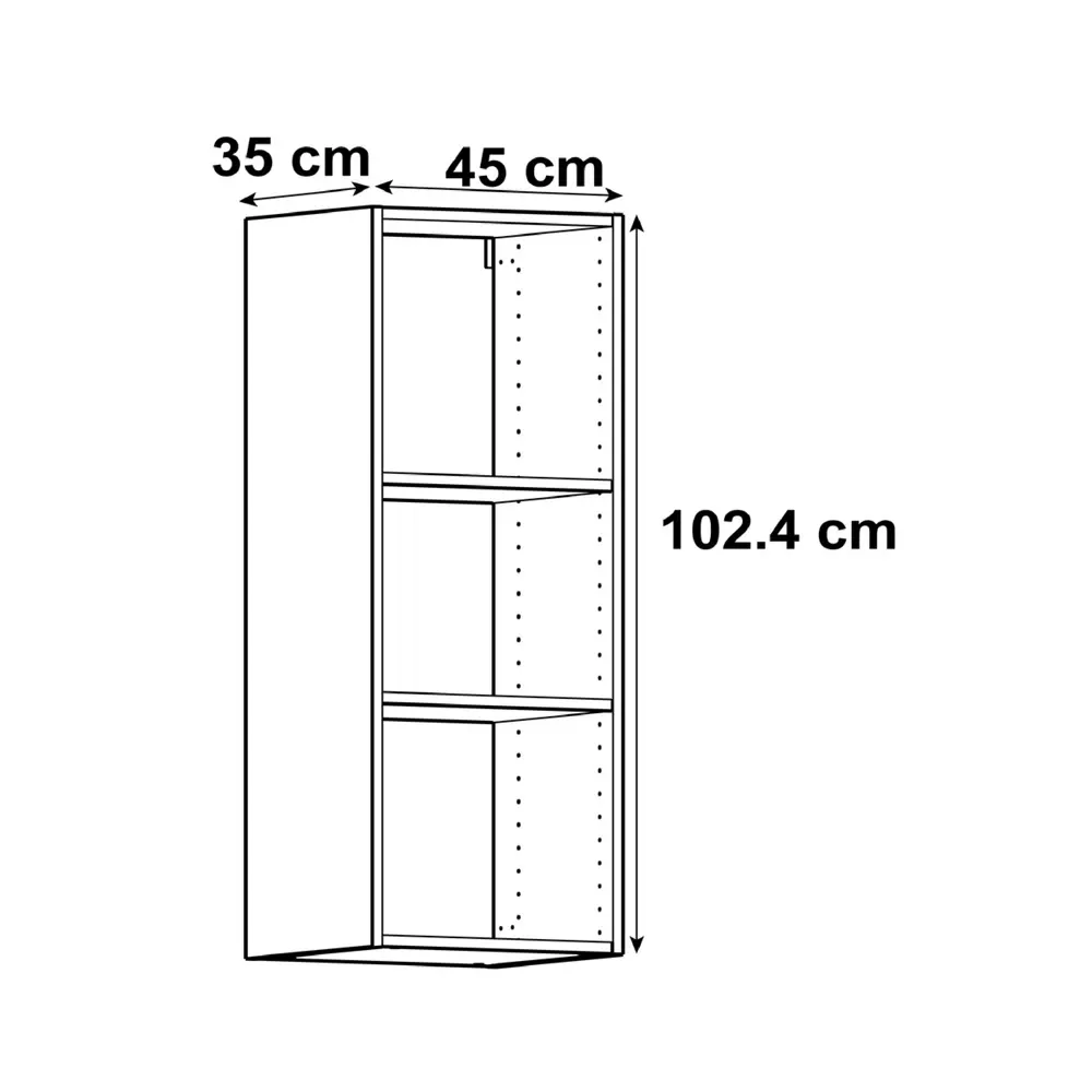Каркас навесной Delinia ID 45x102.4x35 см, ЛДСП, цвет белый 82000281 STLM-2089470  - Вид №1
