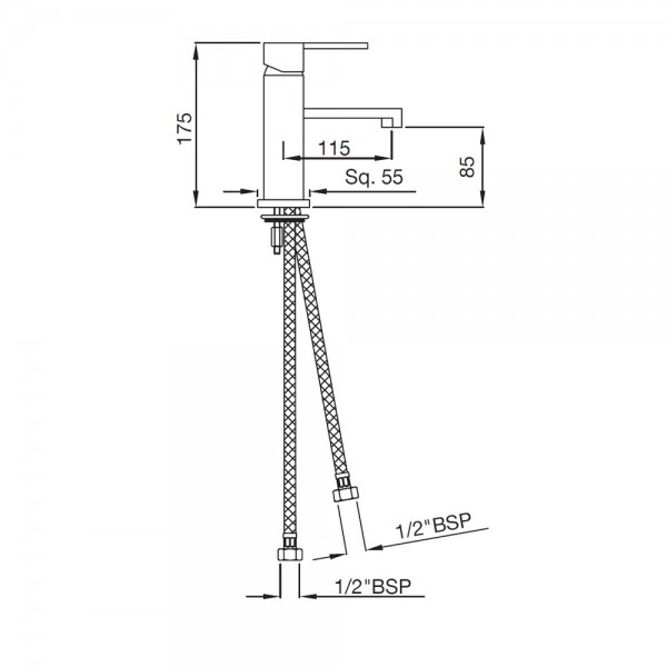 LEB-GDS-45011B Смеситель для раковины Artize Le Blanc Золотая пыль  - Вид №1