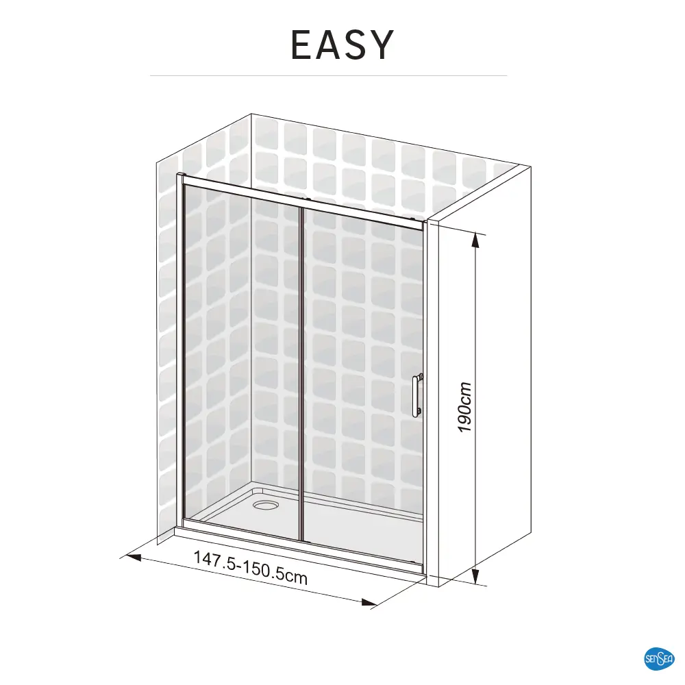Комплект стекол для душевой двери Sensea Easy 150x190 см 84430294 STLM-2157865 - Вид №32