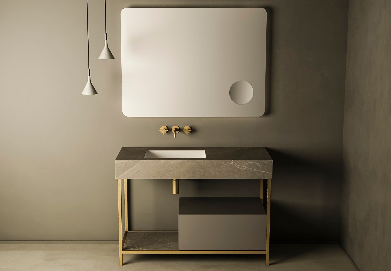 Металлическая секционная напольная раковина MOMA Design ARIA ARCH-00090078 - Вид №2