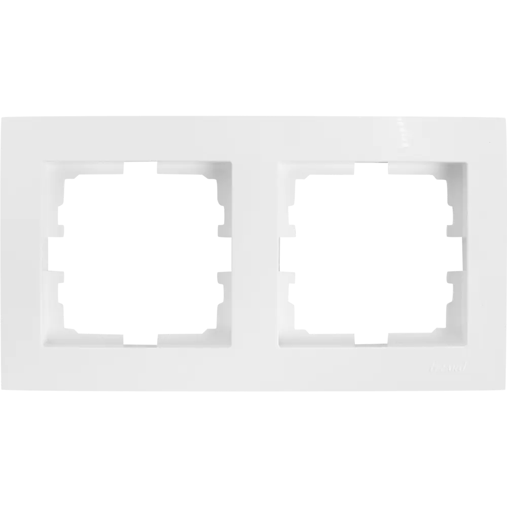 Рамка Lezard Vesna для двух розеток - белая глянцевая 84410578 STLM-1571568
