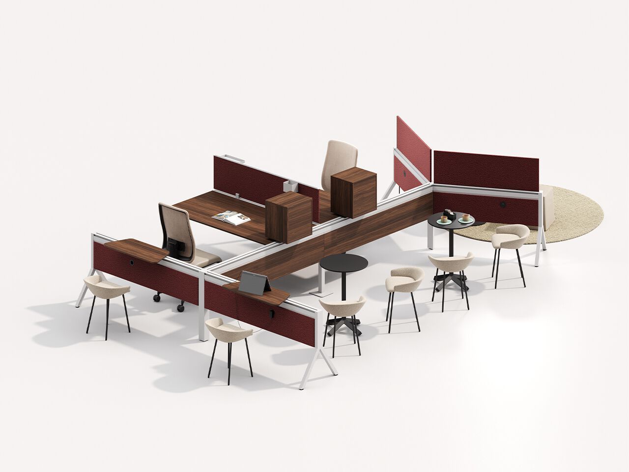 Множественный стол с разделительными панелями FREZZA Pal System ARCH-00140652 - Вид №6