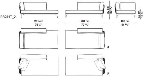 B&B Italia Outdoor Садовый диван из ткани Ribes sun-id-1376014 - Вид №16