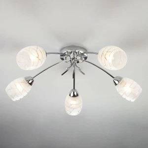 Потолочная люстра Eurosvet Rigina 30127/5 хром EUROSVET RIGINA 184413 Белый
