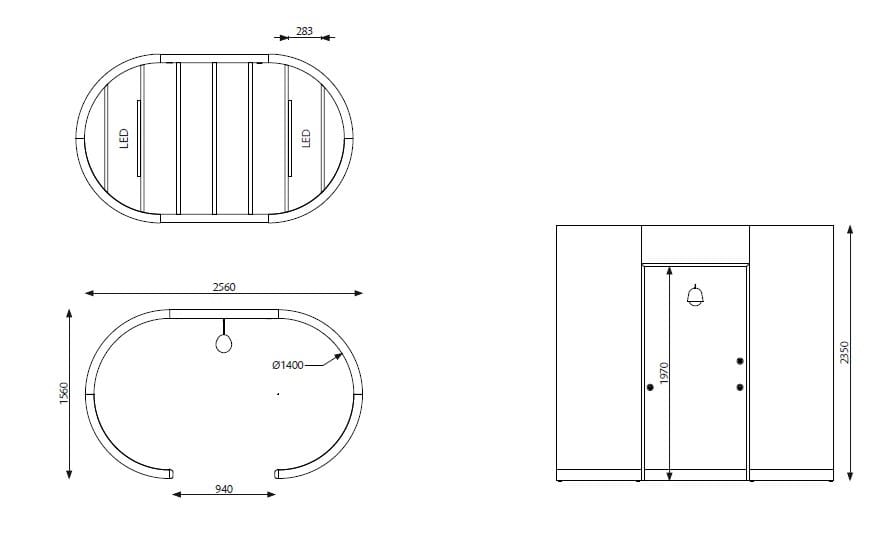 Акустическая офисная кабина со встроенным освещением Glimakra of Sweden Build Up ARCH-00152895 - Вид №11