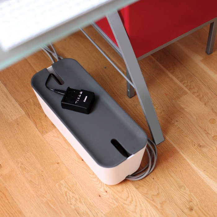 Органайзер для проводов Hideaway   большой белый-серый Bosign 291168 - Вид №1