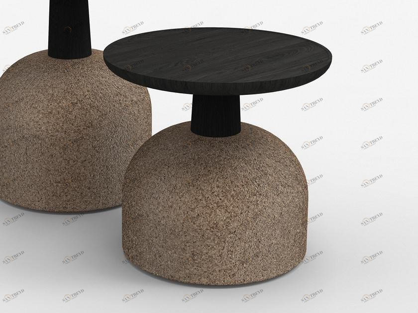 Bonaldo Низкий круглый деревянный журнальный столик sun-id-1417561