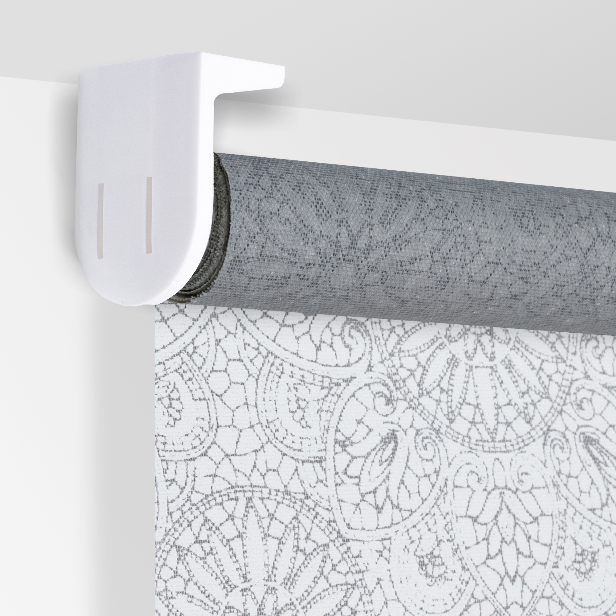 Рулонная штора GARDEN Neo Classic серая с орнаментом 140×175 см 82934354 STLM-0038138 - Вид №2