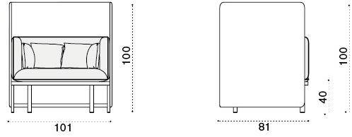 Ethimo Садовое кресло из ткани с высокой спинкой Esedra Esplaln - Вид №6