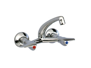 Настенный смеситель для раковины с 2 отверстиями