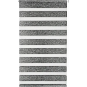 Рулонная штора MIAMOZA день-ночь серый блэкаут 80x160 см 82614521