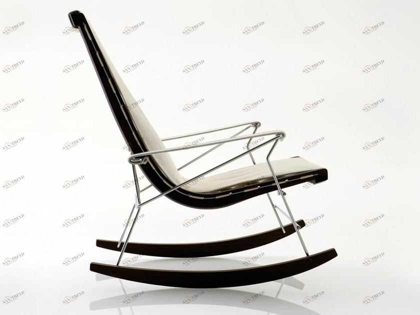 B&B Italia Кресло-качалка в коже с подлокотниками J.j sun-id-1440506