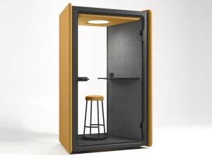 Одноместная акустическая офисная кабина со встроенным освещением