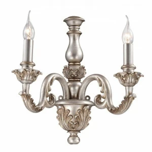 Бра Ideal Lux Giglio AP2 Argento IDEAL LUX СВЕЧА 077686 Серебро