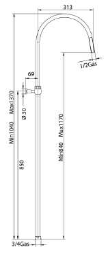 37528400 Душевая штанга Bandini Classic Santreyd - Вид №1
