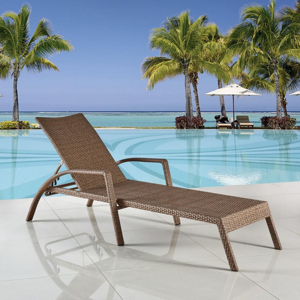 A30B-W56 Light Brown Шезлонг-лежак плетеный Afina 