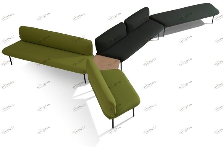 Capdell Скамья из ткани со спинкой Insula sun-id-1419371