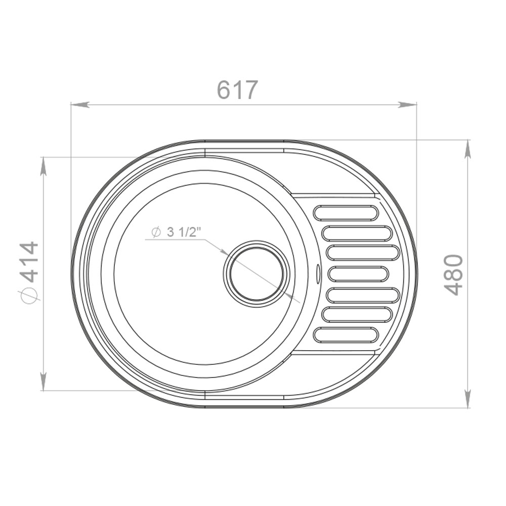 RQ34 шоколад Мойка кухонная прямоугольная Raiber  - Вид №1