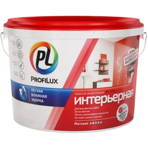 90190653 Краска для стен и потолков акриловая Profilux PL-07А матовая супербелая14 кг STLM-0126796