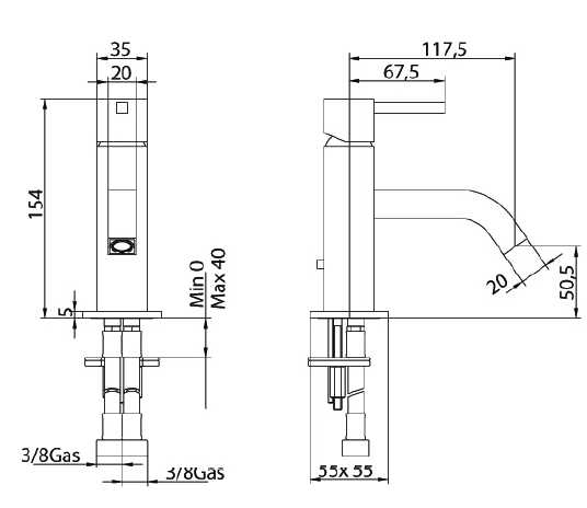 750120PN01LW Смеситель Bandini Ice Cube Santreyd - Вид №1