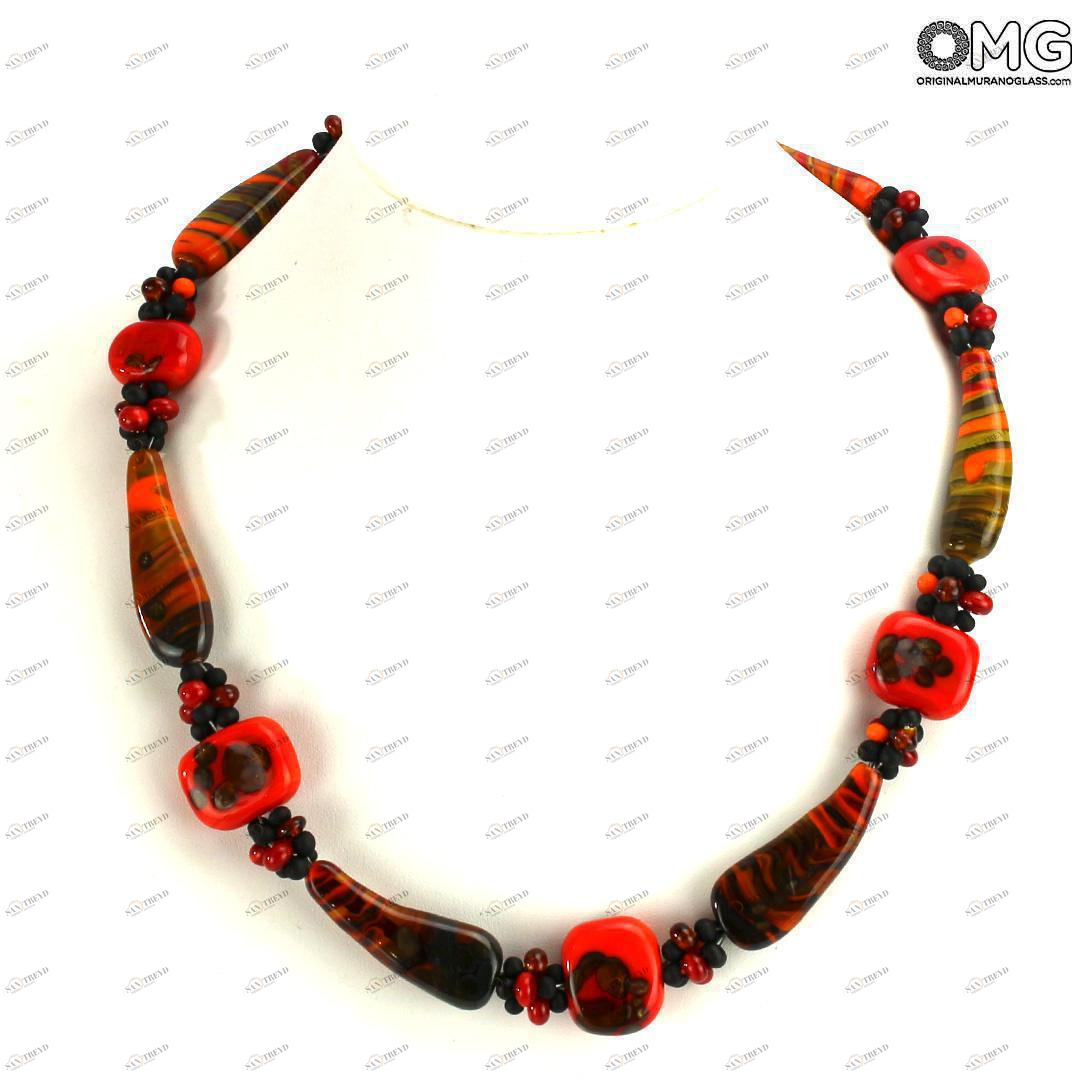 4797 ORIGINALMURANOGLASS Ожерелье с венецианскими бусинами Zattere  см 