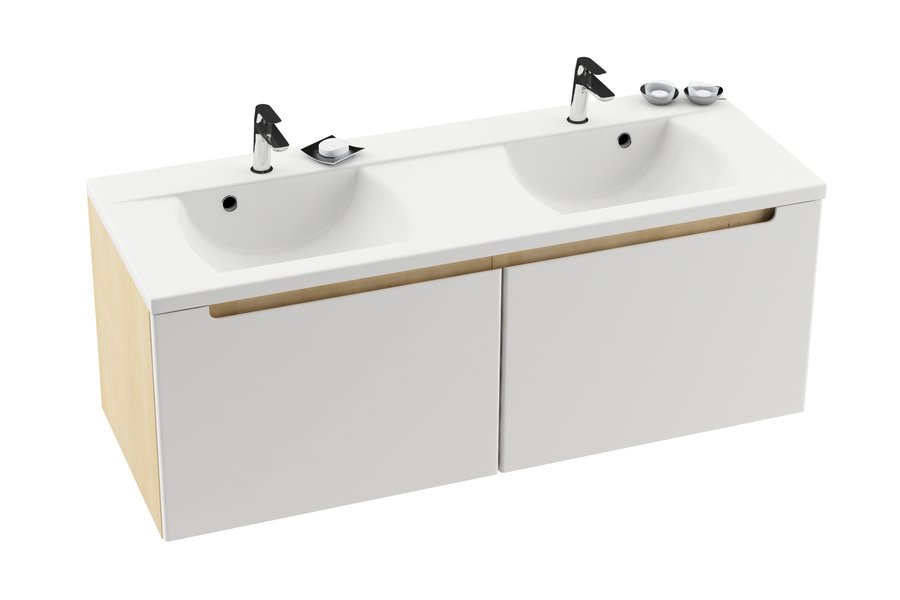 Тумба под умывальник SD-1300 CLASSIC каппучино/белая Ravak X000000958 - Вид №1