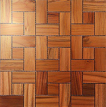 Мозаика и 3D панели из дерева Da Vinci Мозаика Ritmo 080 Тик Селект (Гладкая) 324х324 мм 1301100080 - Вид №1