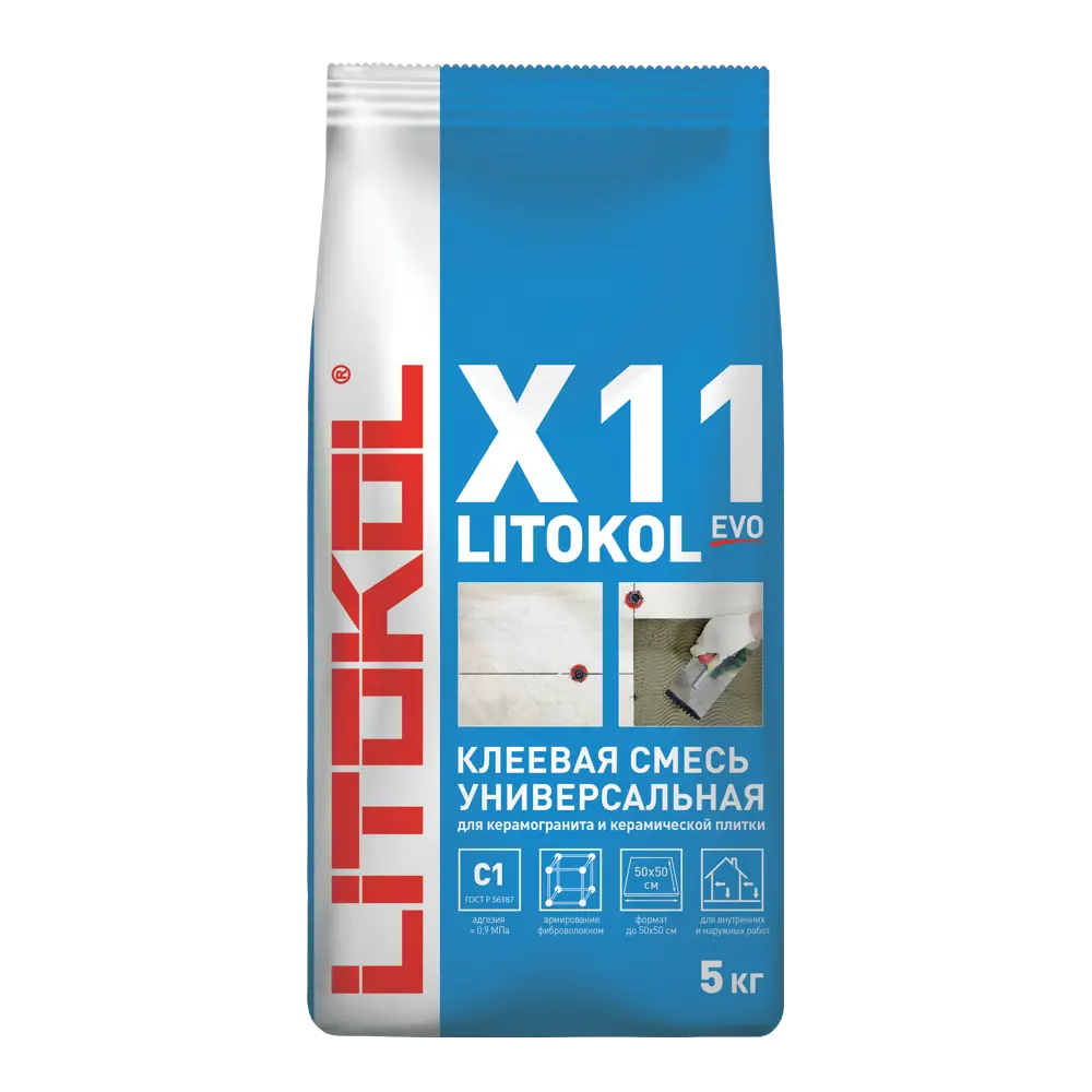 Клей для плитки Litokol Х11 Evo 5 кг X 11 STLM-2146740