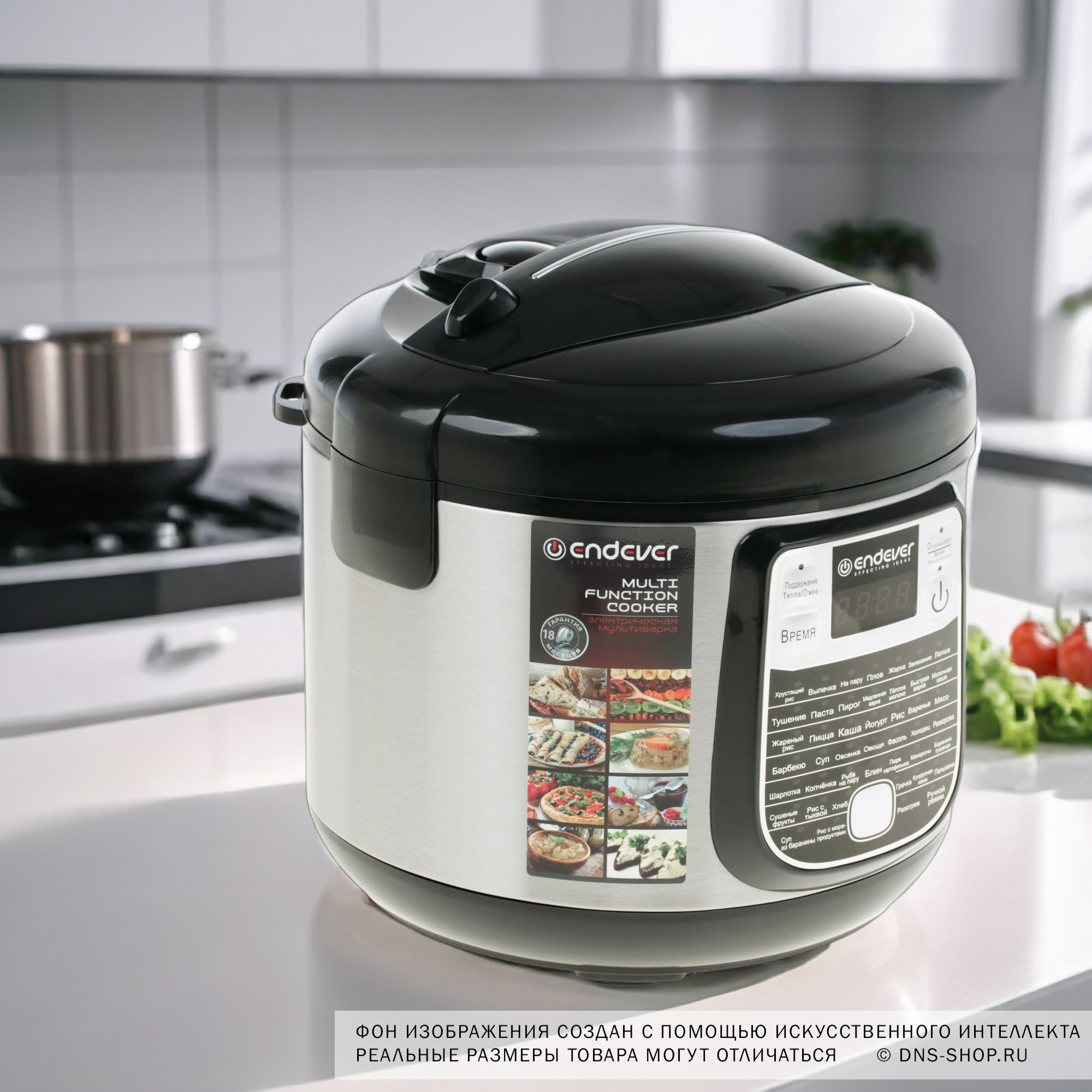 1079065 Мультиварка Endever Vita-95 серебристый STDN-0089375 - Вид №8