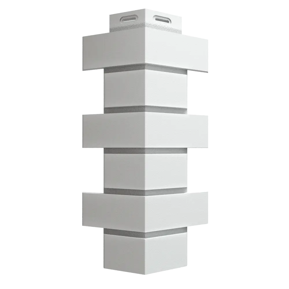 Угол наружный Dacha Кирпич гладкий цвет белый STLM-2096906