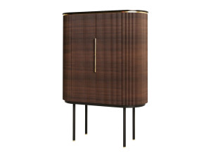 Деревянный шкаф с распашными дверцами