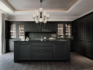 SCIC Модульная кухня из лакированного дерева с островом Glamour