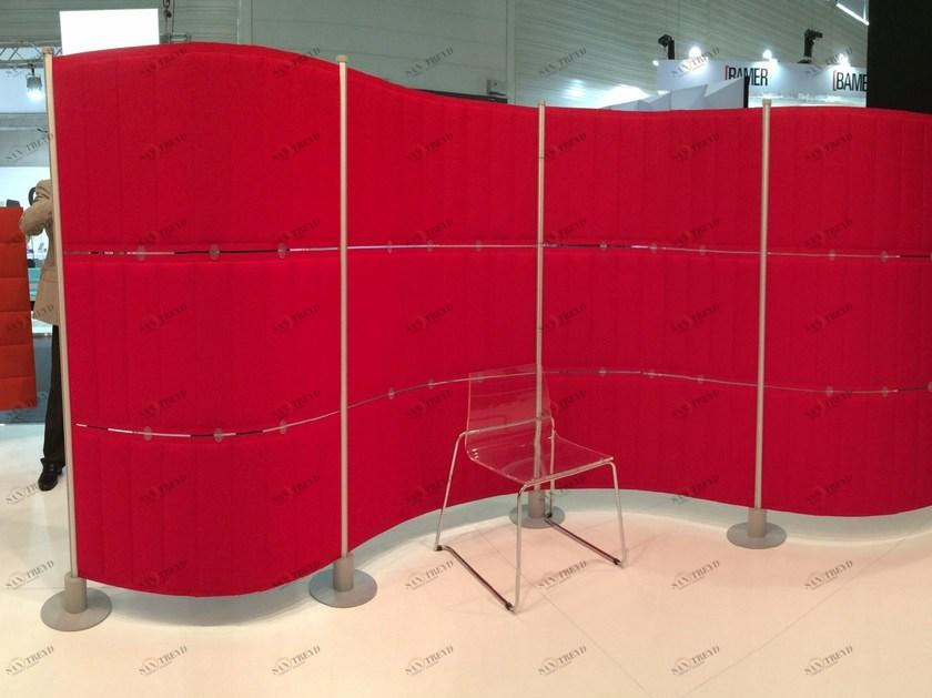 Slalom Отдельно стоящая офисная перегородка из trevira® cs Ecorange sun-id-1442797