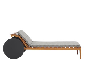 Ироко лежачий садовый шезлонг с колесами