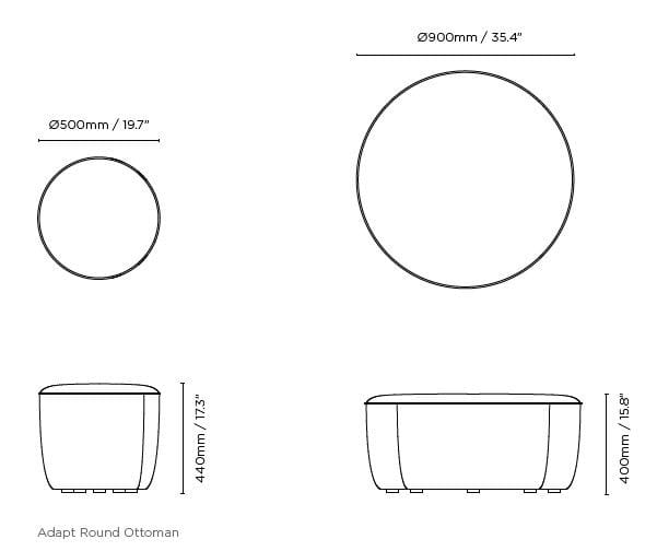 Круглый пуф из ткани Ross Gardam Adapt ARCH-00146909 - Вид №7